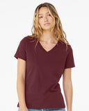 Bartlett Hawks Dance Women's Relaxed Jersey V-Neck Tee - Navy
