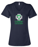 Trine LAX St. Pat's Women's Relaxed Jersey V-Neck Tee