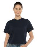 Women's Loose Cropped Tee - Navy