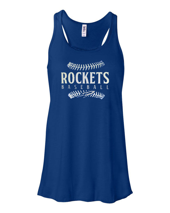 Swing for a Cure Women's Royal Flowy Racerback Tank