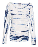 Hill Trailblazers Women's French Terry Off-the-Shoulder Tie-Dyed Sweatshirt